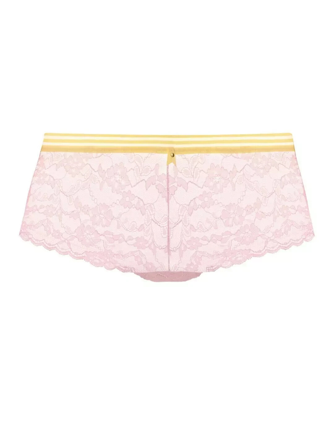 Freya Offbeat Short Brief Size S 10 12 Macaron Pink Yellow Lace Knickers 5456