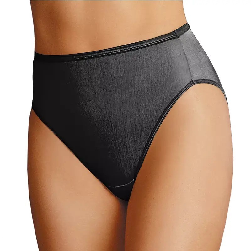 Vanity Fair Lingerie® Illumination Hi-Cut Brief Panty Women’s 7/L Black Pull On