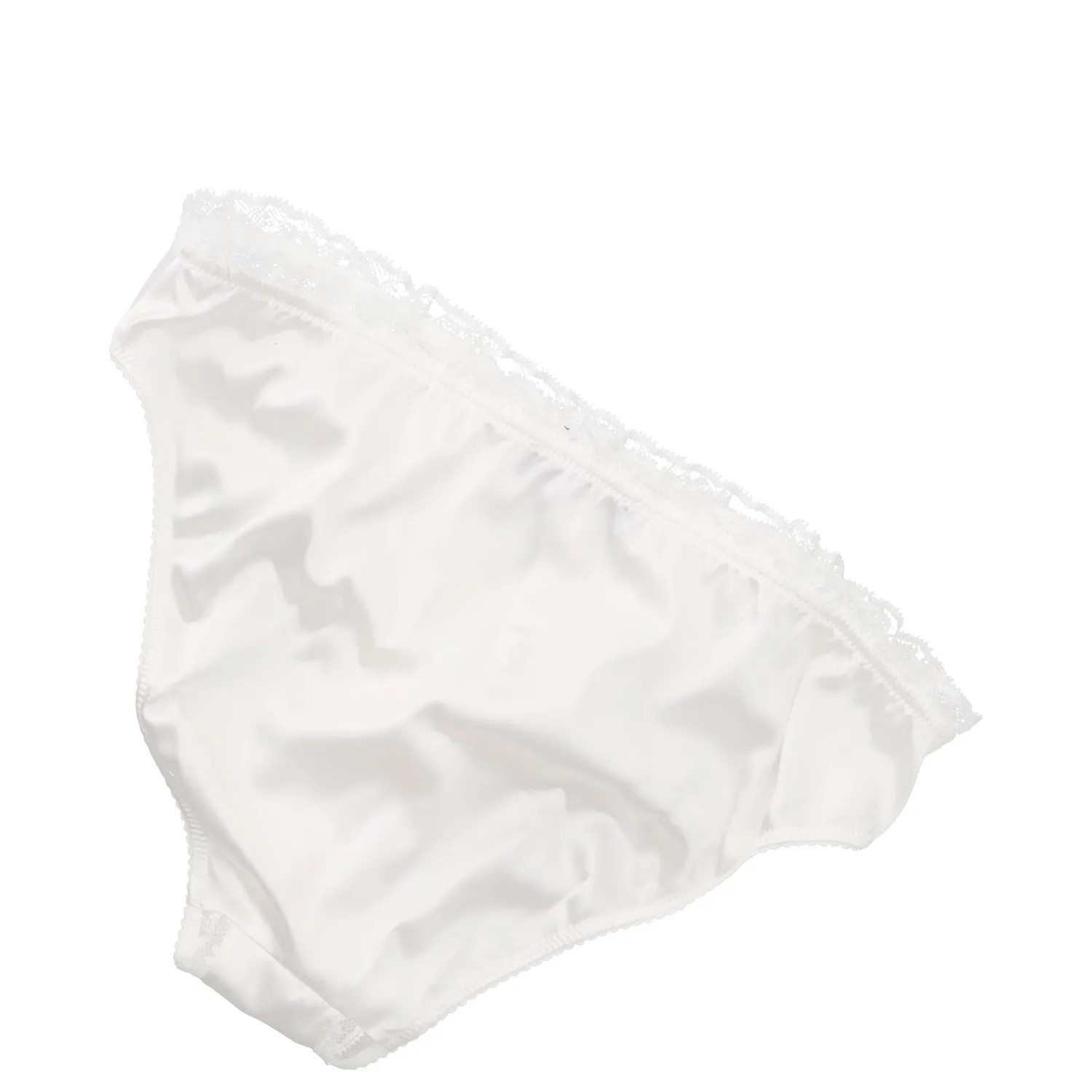 DOLCE & GABBANA Womens Brief Sheer Panel Lace White Knickers Size M RRP 245