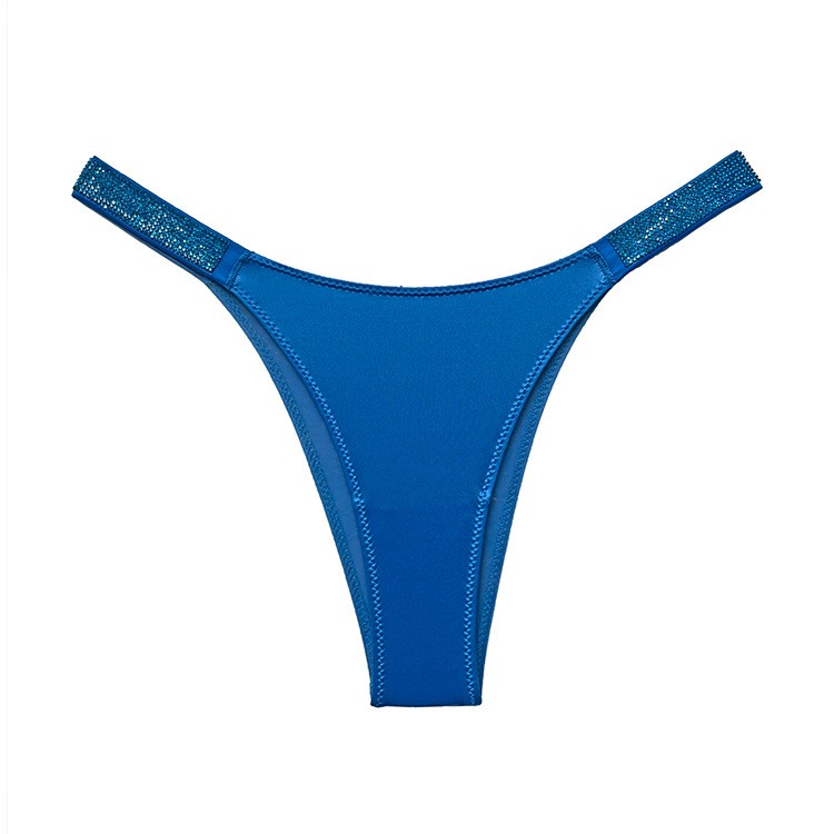 3 Pack Womens V cut Bikinis Panties Underwear Sexy Glitter Low Rise Underwear