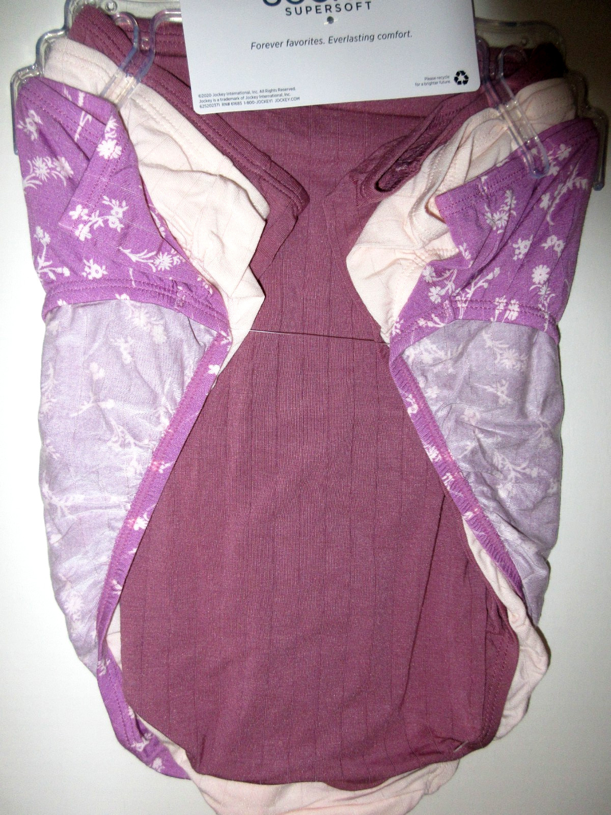 Jockey Supersoft 3-Pair BRIEF Panties 2373 Modal purple cream Cool women ~ 9/XXL
