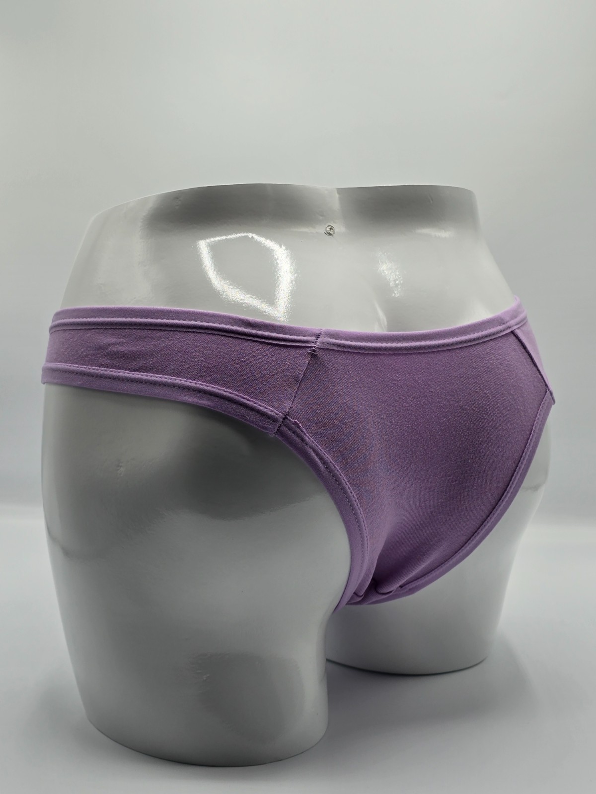 Lavender 100% Cotton Brazilian Panty-Trim – Large
