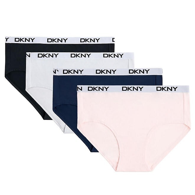 DKNY Women’s 4-Pack Microfiber Hipster Size XXL Basic Pack