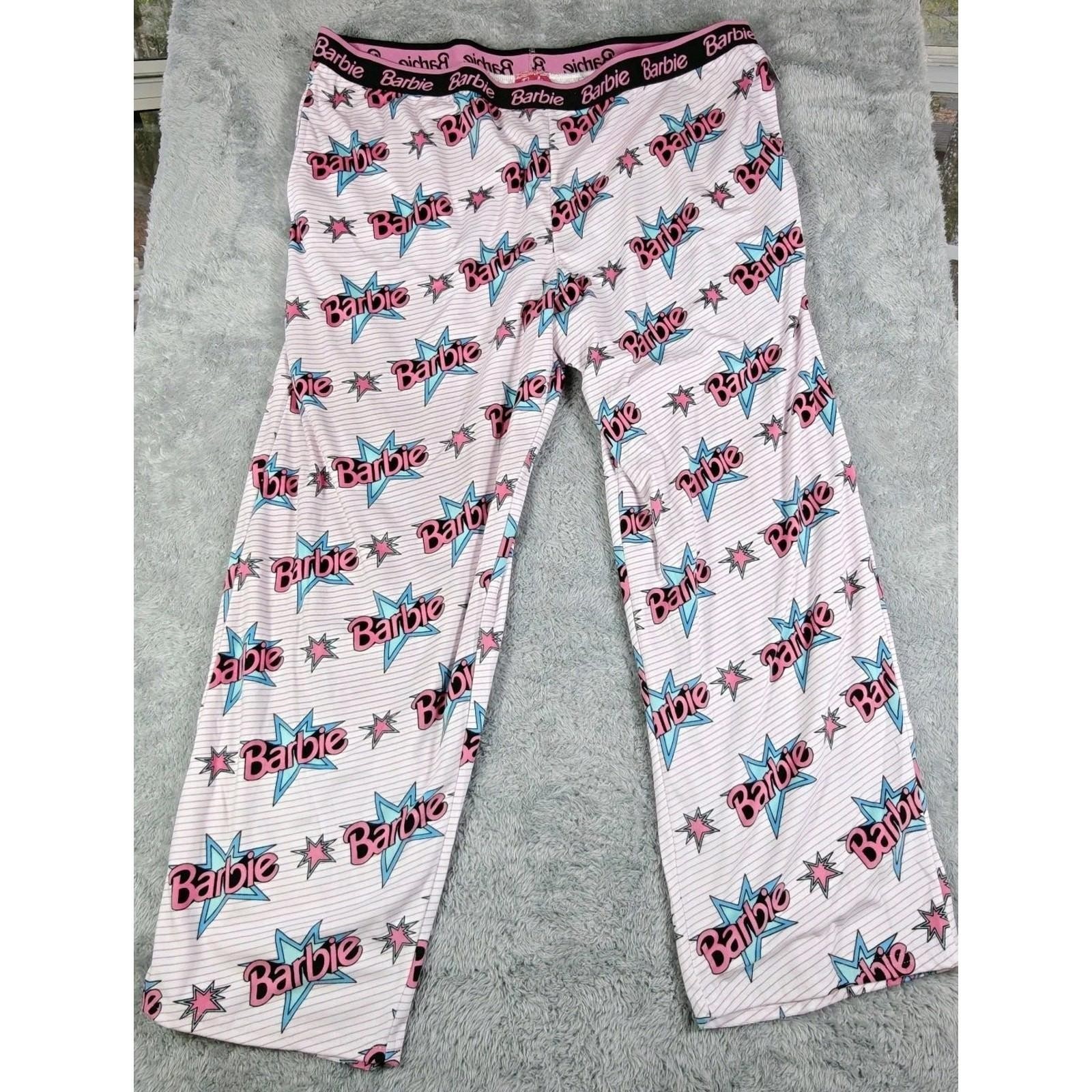 Barbie Women’s Pajama Pants Size 3XL Sleep Lounge Fleece Barbiecore Pink