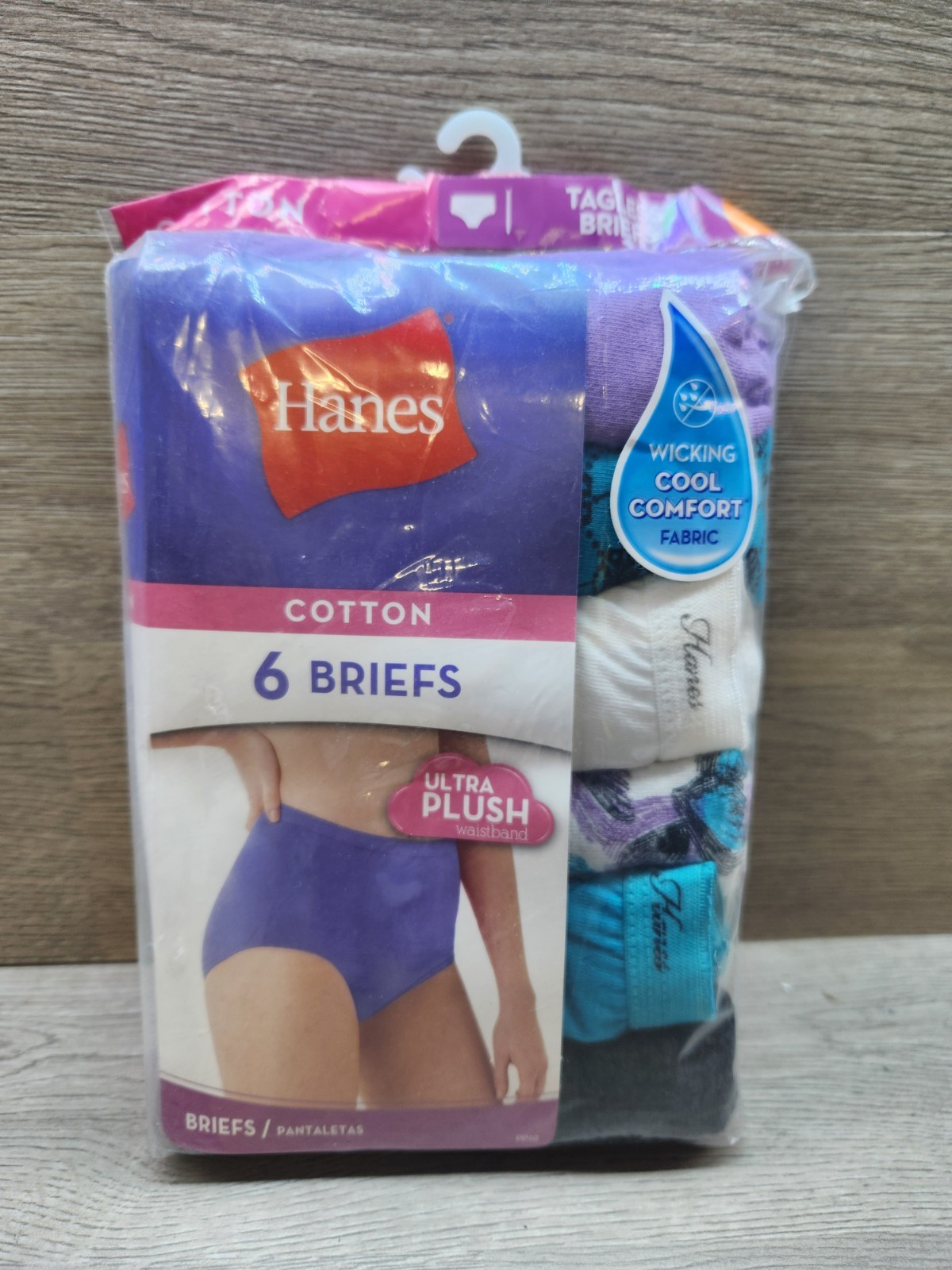 NEW Hanes Tagless Cotton Wicking Cool Comfort Underwear 6 Pair Womens Size 6