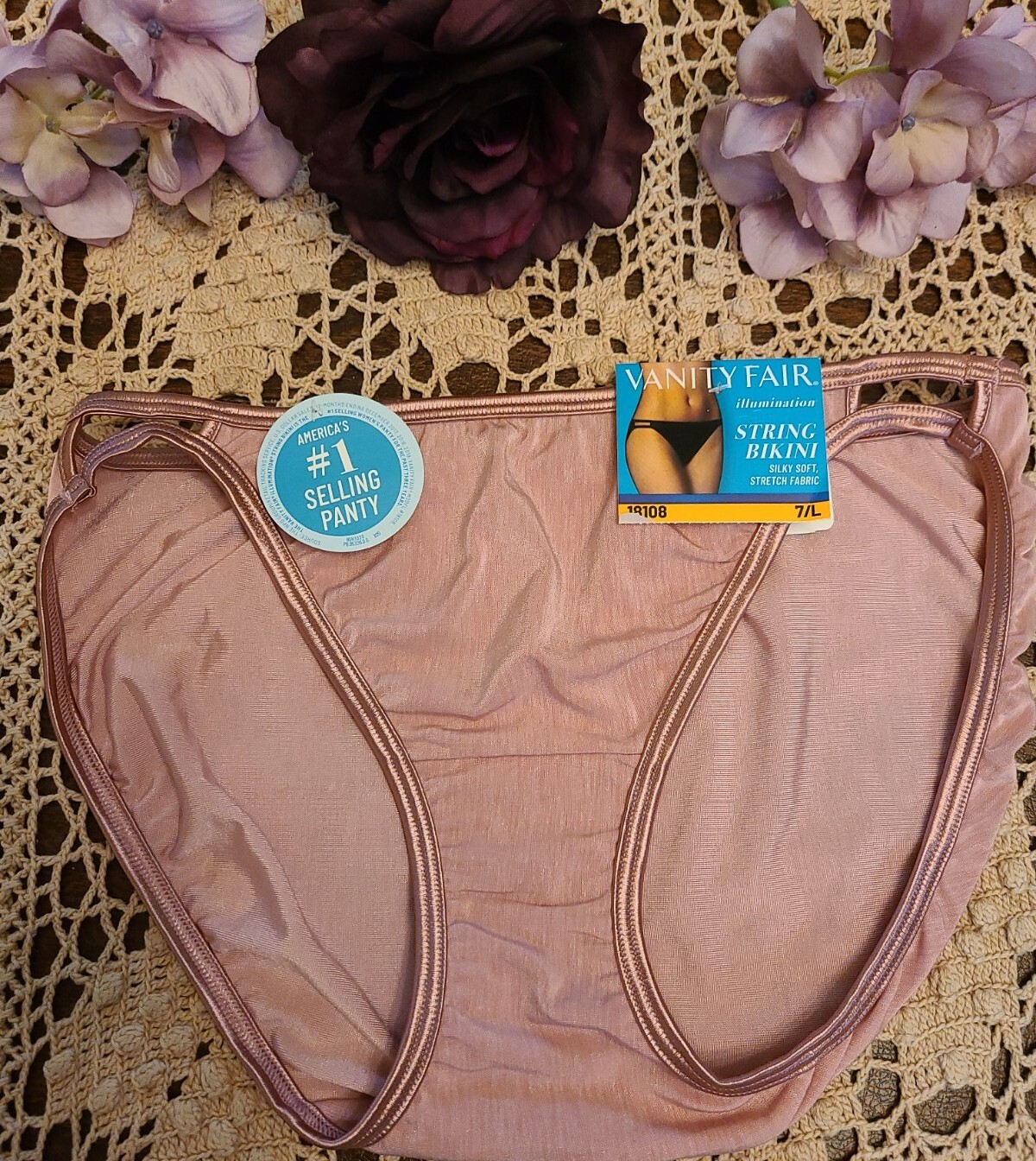 7/L VANITY FAIR Illumination SeXy LONG LASTING String Bikini Panty – 18108