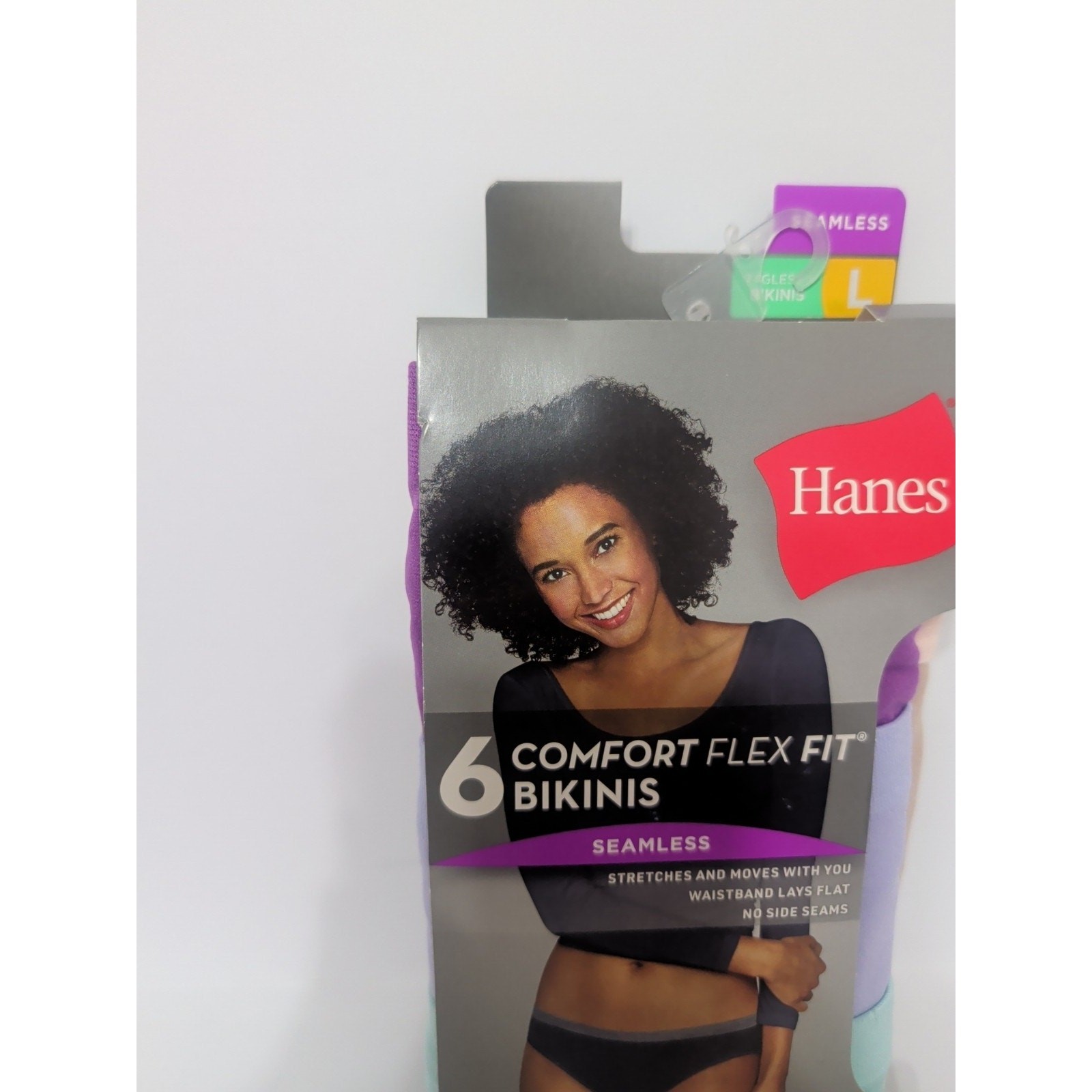 NEW Hanes Women’s 6 Pack Seamless Bikinis Size L/7 Comfort Flex Fit Tagless