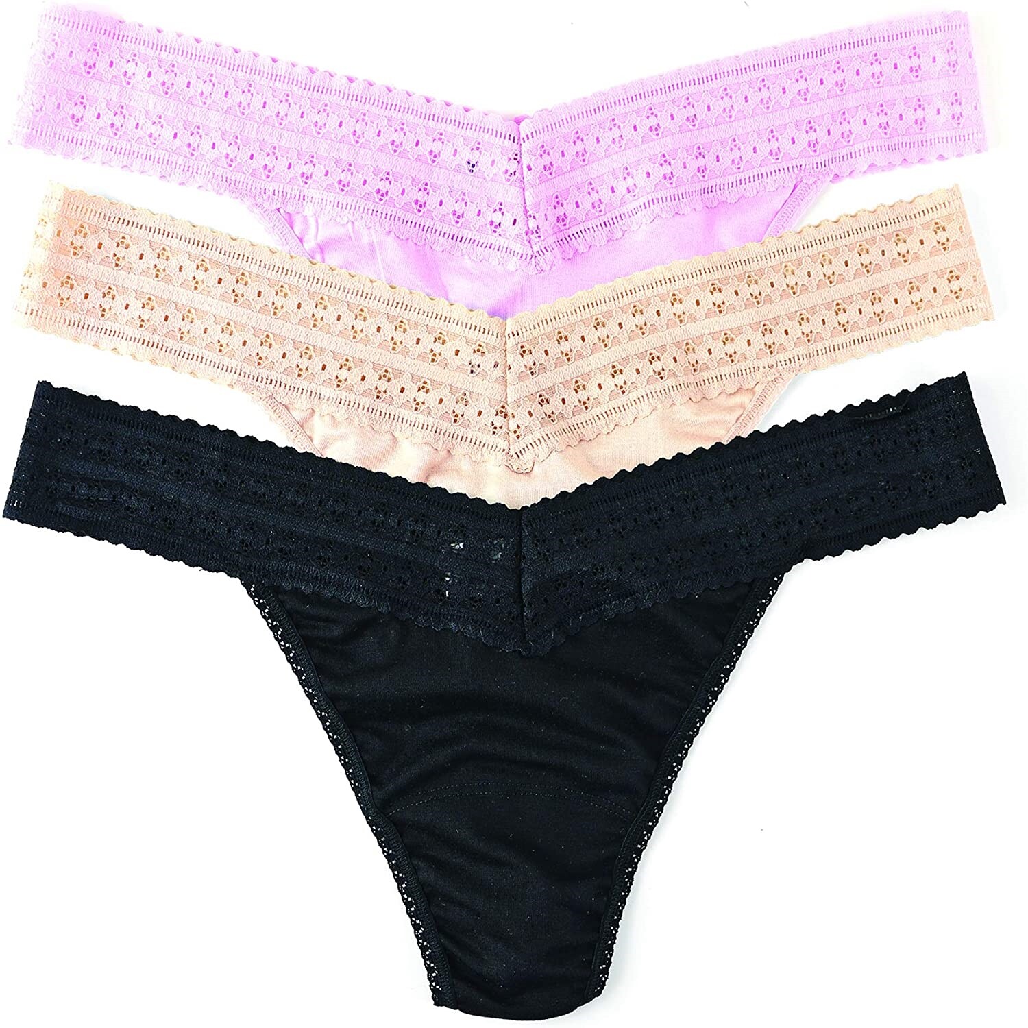 hanky panky 272026 Women’s Tencel Modal Original Rise Thong Value 3 Pack Size OS