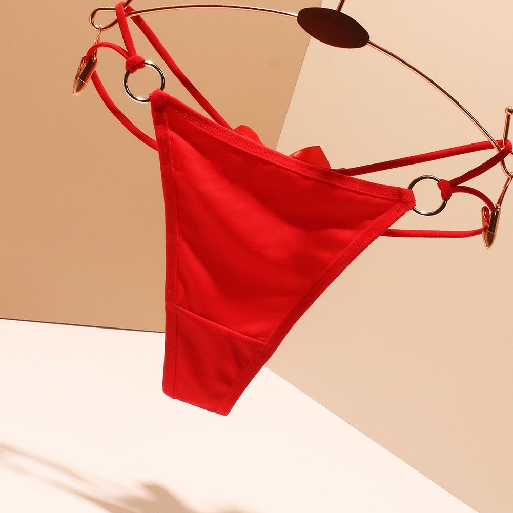 Hollow G String Thong for Women Low Rise Breathable Panties Nylon Spandex Blend