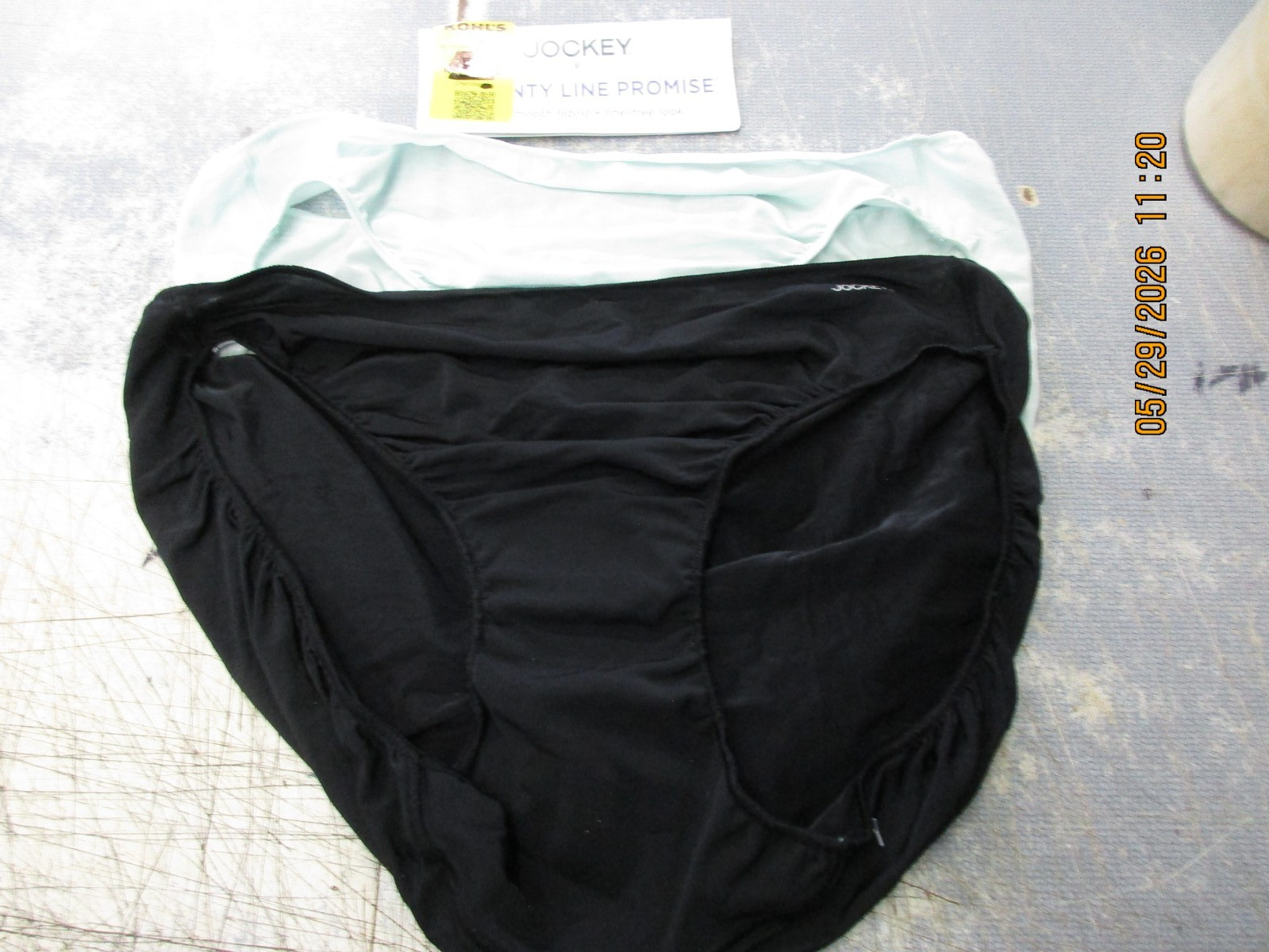 2 Pair Jockey Women No Panty Line Promise Tactel Hi Cut Bikini Black Size 1
