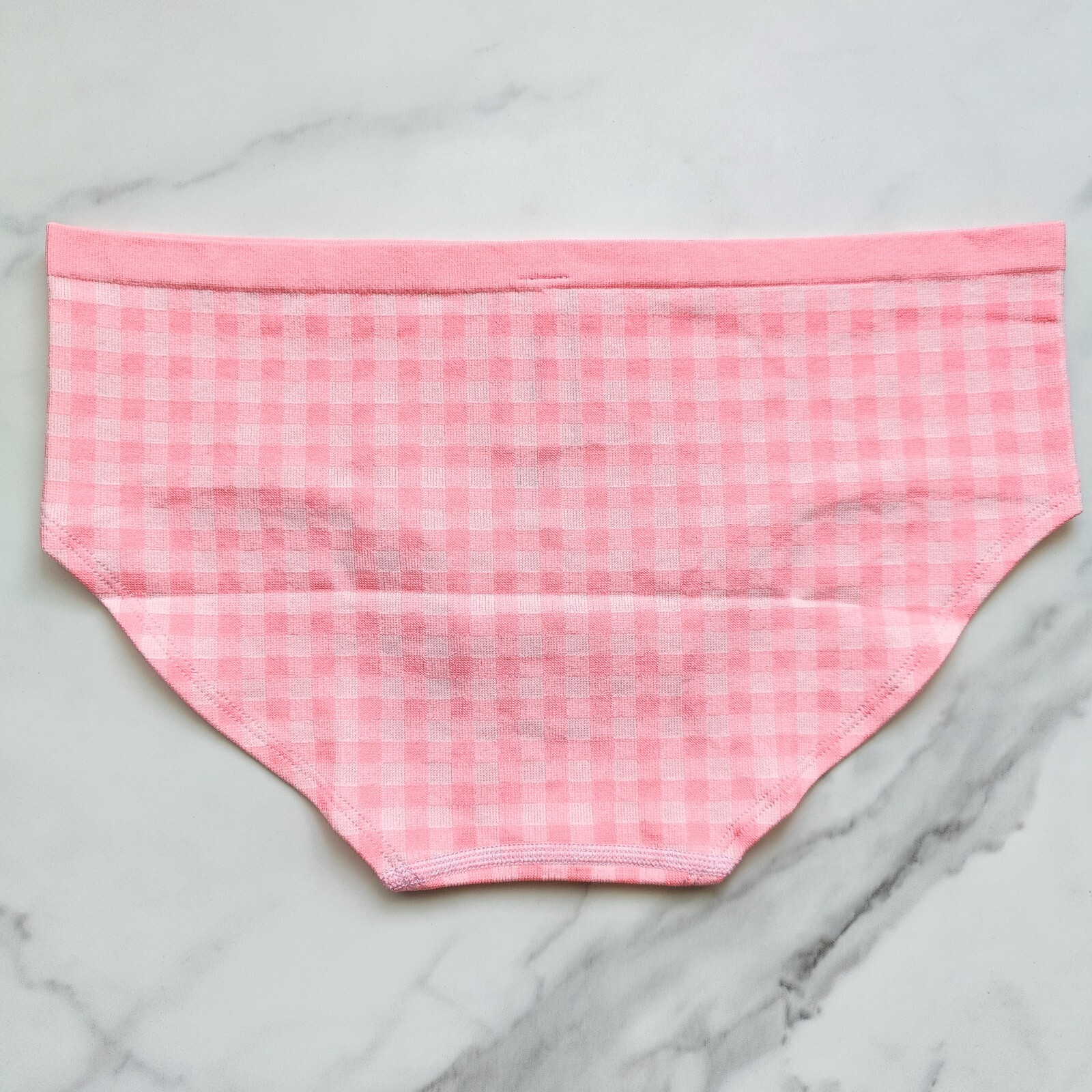 PINK Victoria’s Secret Seamless Gingham Hiphugger Panty Pink Bubble SZ S/M