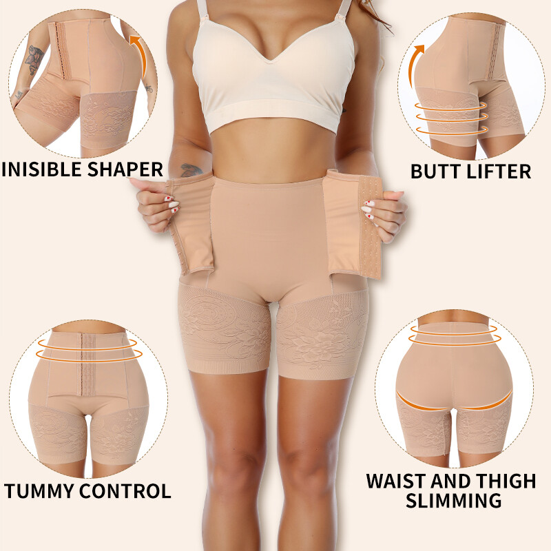 Women Tummy Control Panties Butt Lifter High Waisted Body Shaper Shorts Slimming