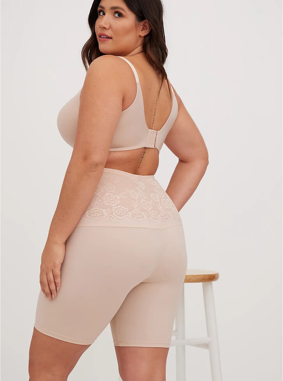 Torrid BEIGE MICROFIBER 360° SMOOTHING high waist short NWT sz 1x 2x 3x 4x plus