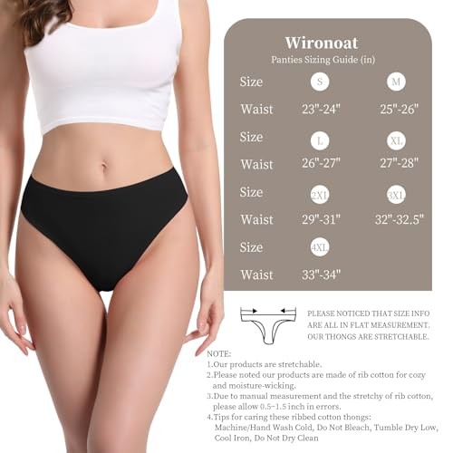 High Waist Cotton Thongs Women Cotton Rib X-Large Tropical 6 Pcs-cotton Rib