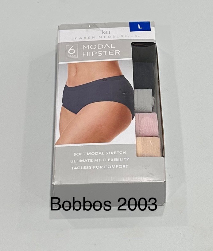 Karen Neuburger Women’s 6-Pack Modal Hipster, Multicolor, Size L