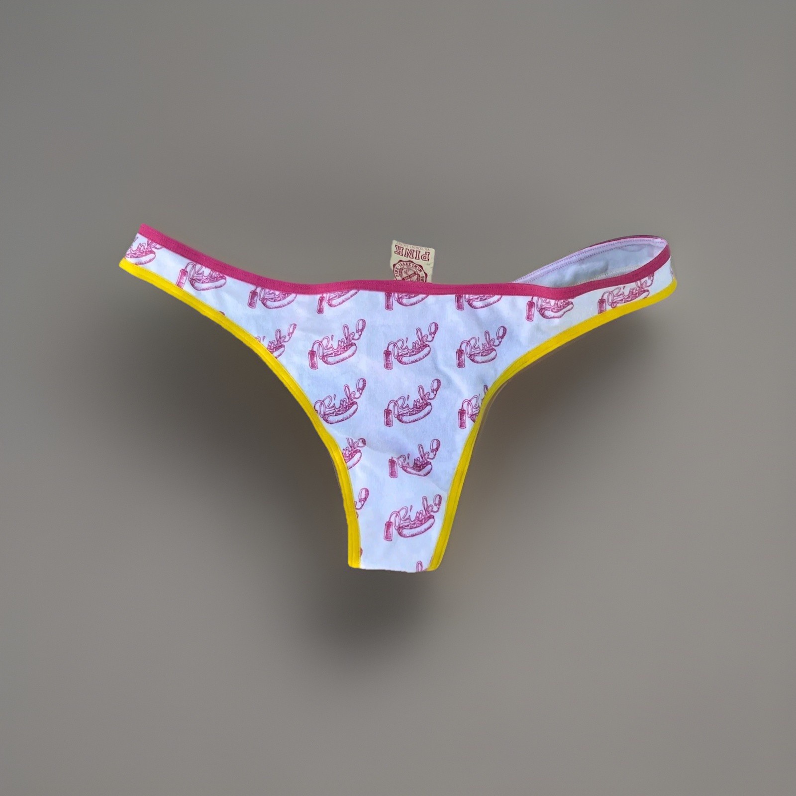 Vintage Victoria’s Secret Pink Cotton Skinny Side Extra Low Rise Thong Panties M