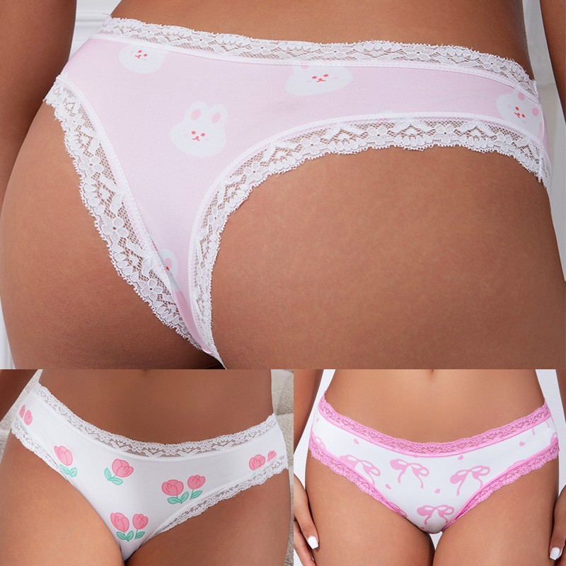 3 Pack Lot Sexy Womens Lady Panties Brief Underwear French Lace Lingerie Comfort