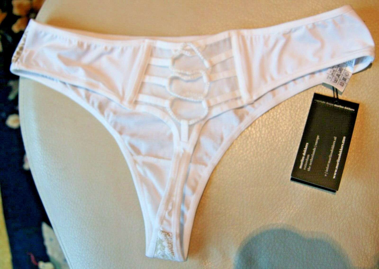 Marlies Dekkers Undressed WHITE Wool Patterned Thongboy 12203 S