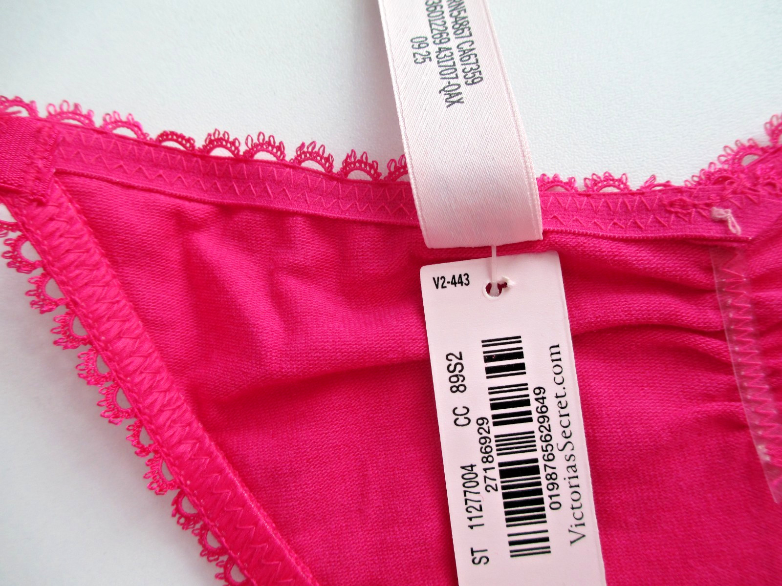 VICTORIA’S SECRET Cotton V-String Thong Panty S M L XL Pink NWT VS FREE SHIP 4+