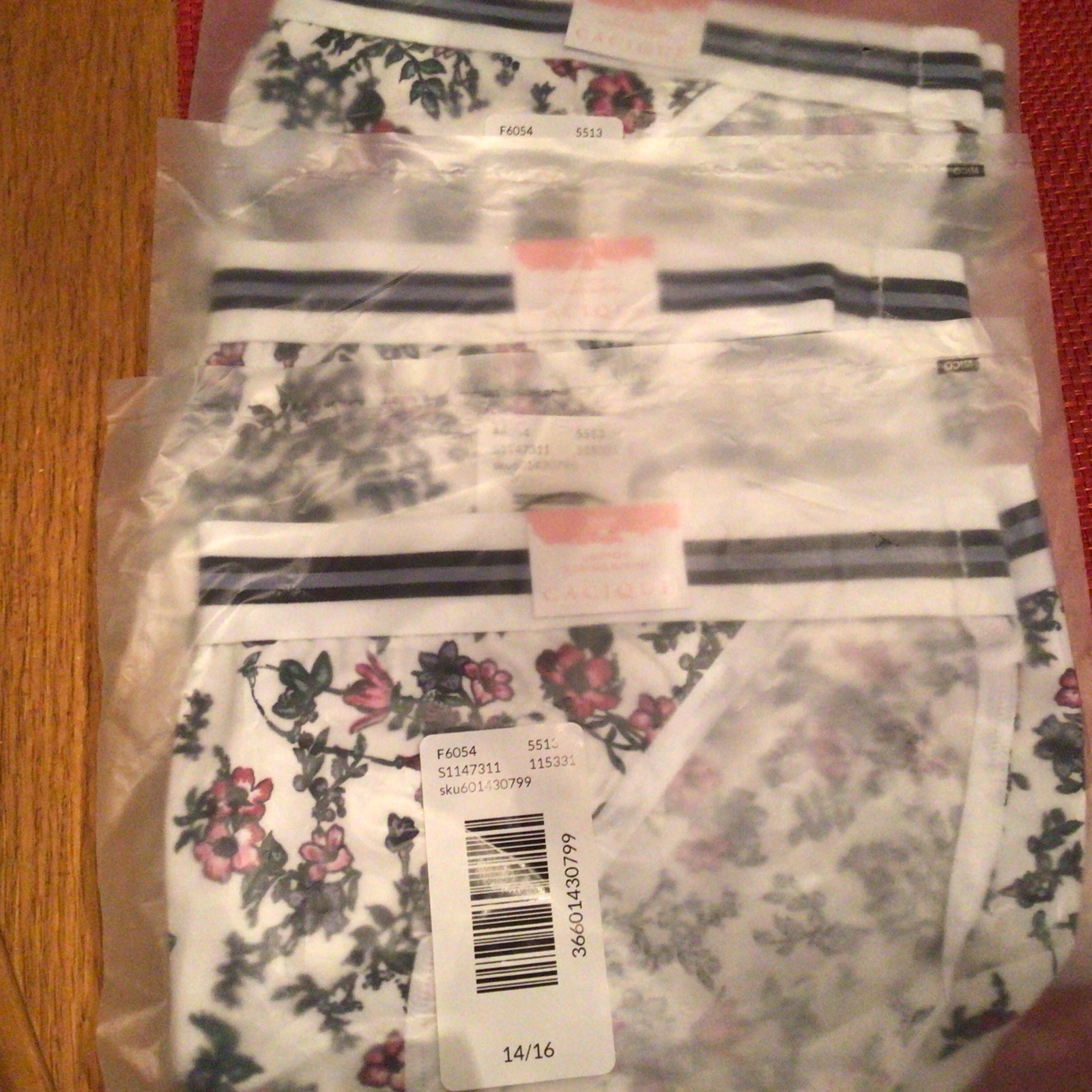 Lane Bryant Cacique Cotton String Bikini /14/16. New In Package 3prs.