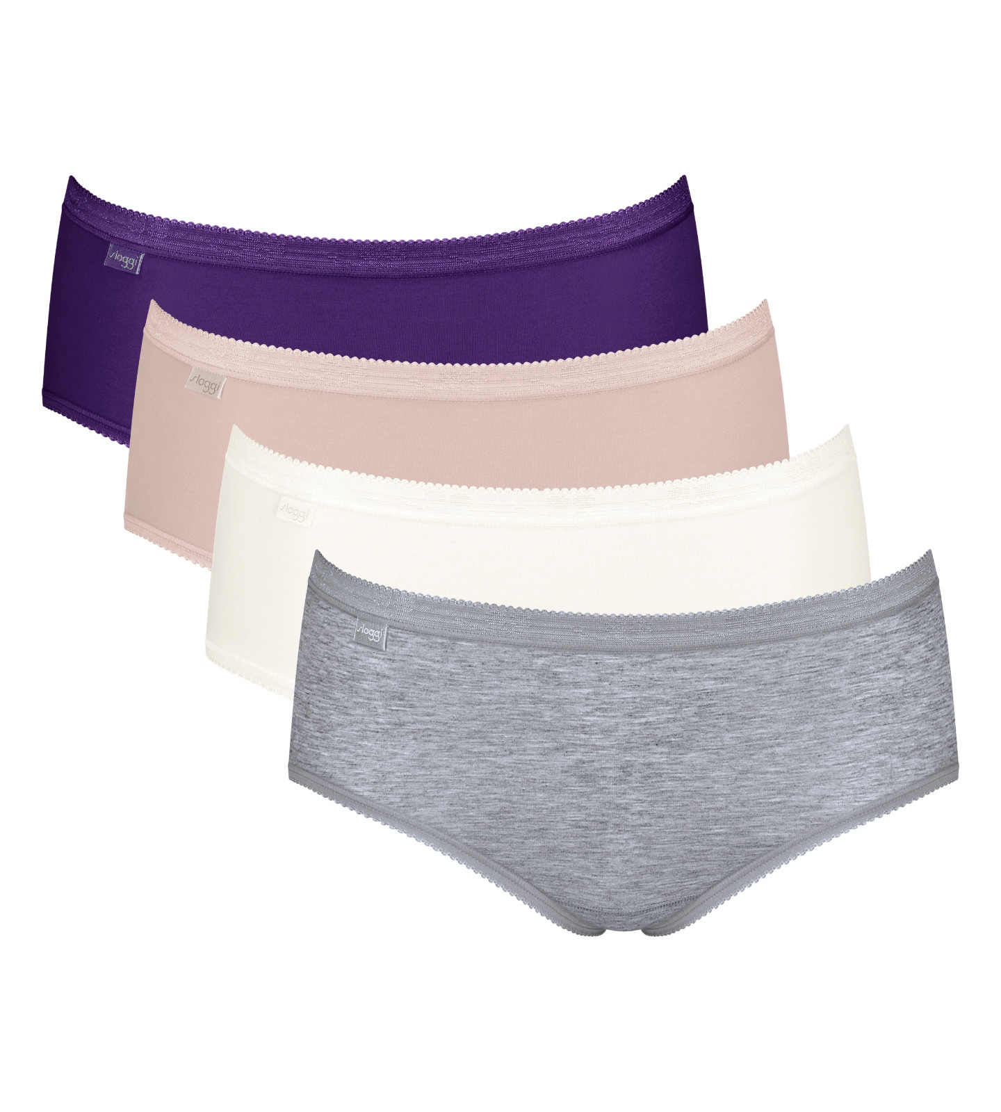 Sloggi Basic+ Midi Brief Knickers Pants 4 Pack 95% Cotton – 10071781 RRP £45.00