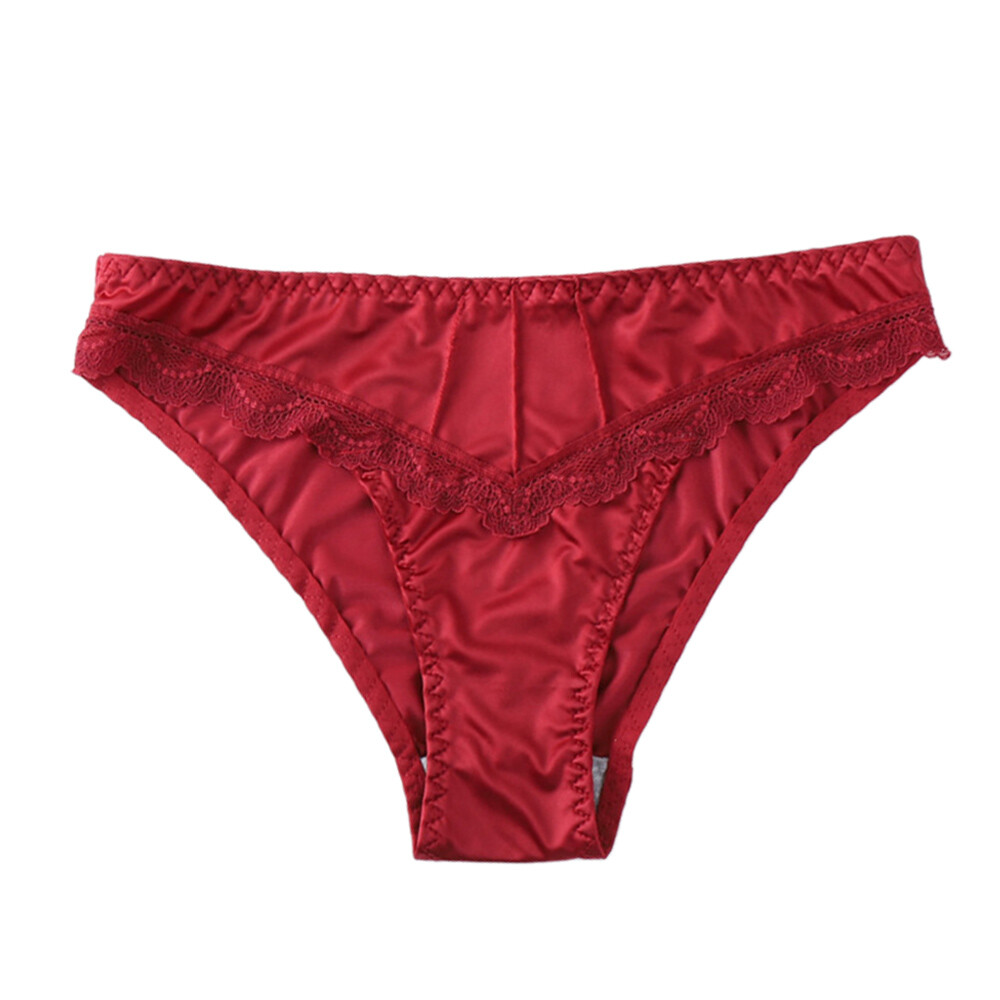1 OR 5 Packs Sexy Womens Satin Panties Thongs High Leg Ladies Underwear Lingerie