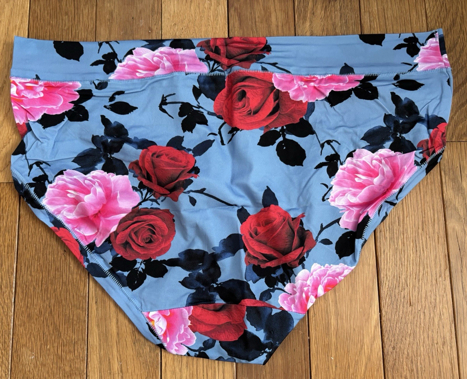 Plus Sz 14/16 Lane Bryant Cacique Comfort Bliss Hipster Nylon Dusty Blue Rose