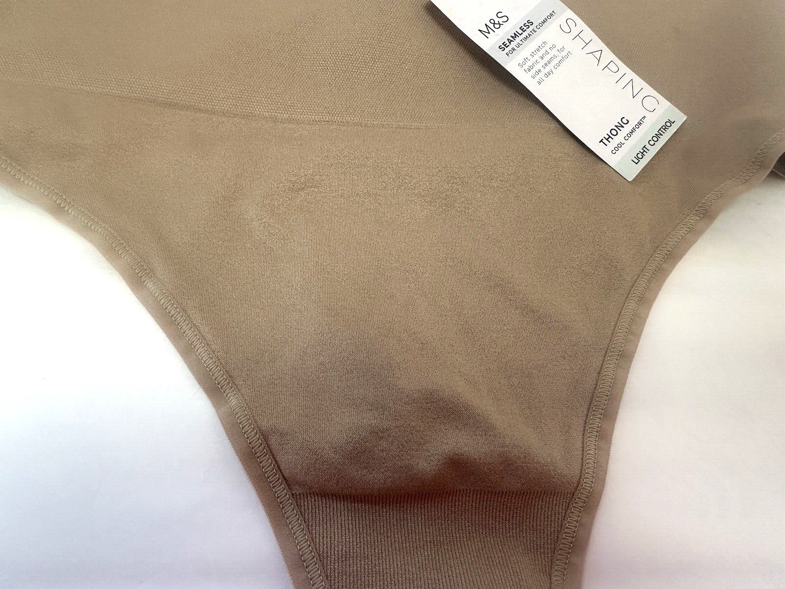 NEW M&S Shaping 2 pack light control Cool Comfort thongs in rose quartz or black