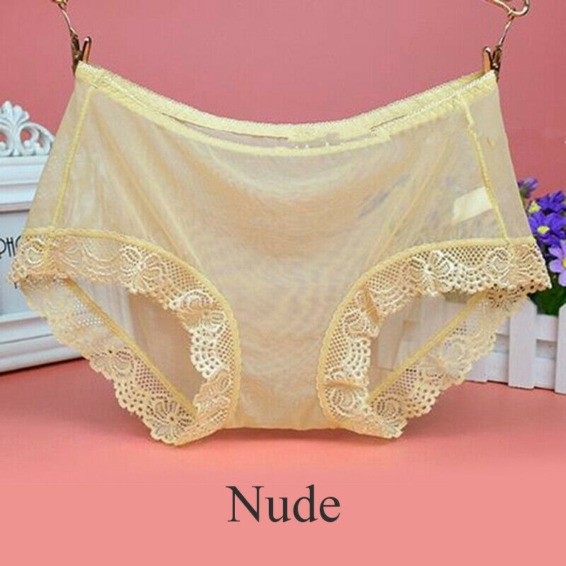 1/5 Pack Lot Womens Sexy Underwear See Through Lingerie Lace Mesh Briefs Panties