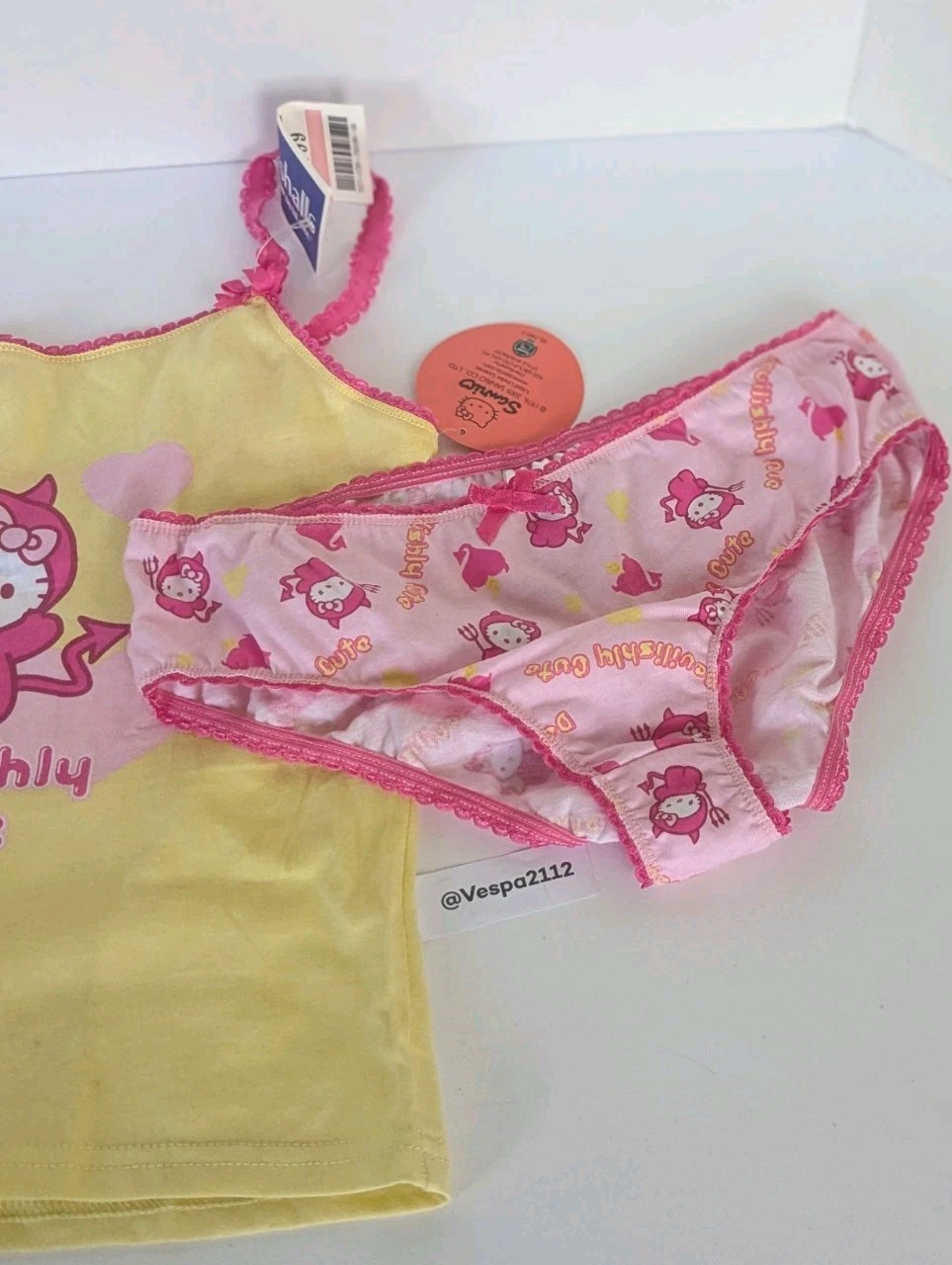 Vintage Y2K Hello Kitty Sanrio Tank Panty Set Devilishly Cute Devil 2005 NWT