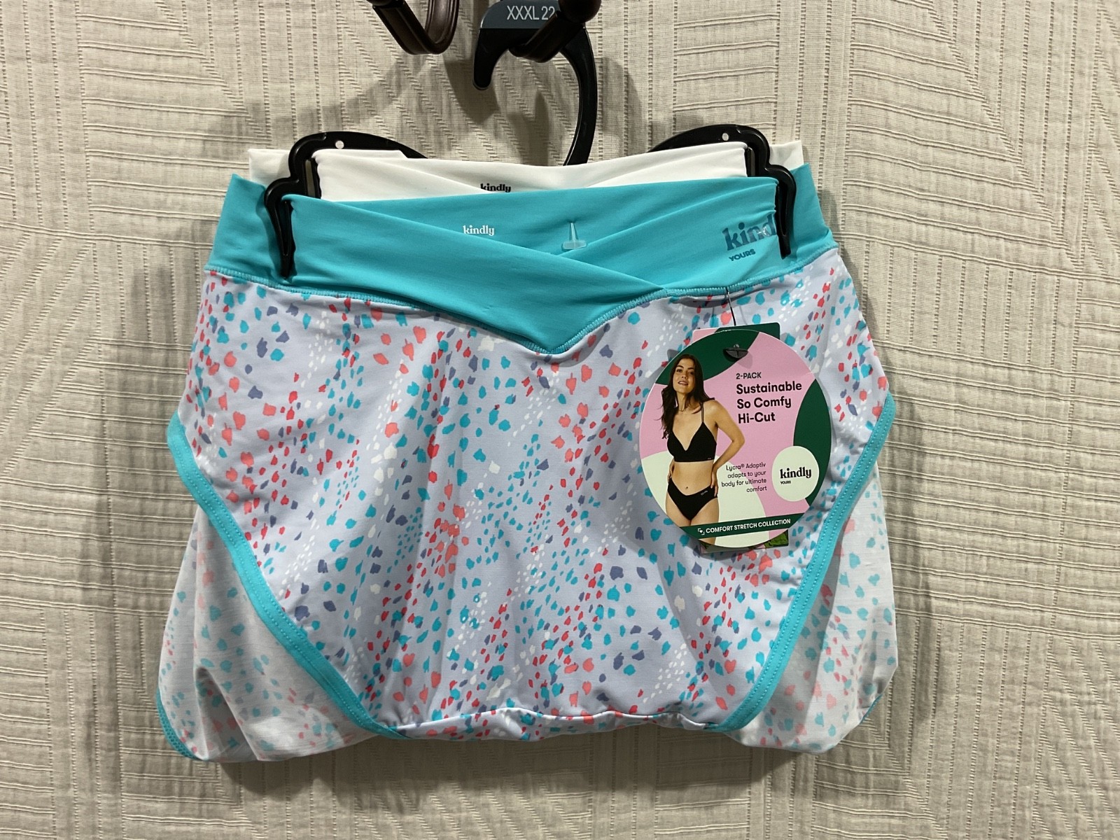 kindly 2pk cross over high cut panties sizes 20,22 new
