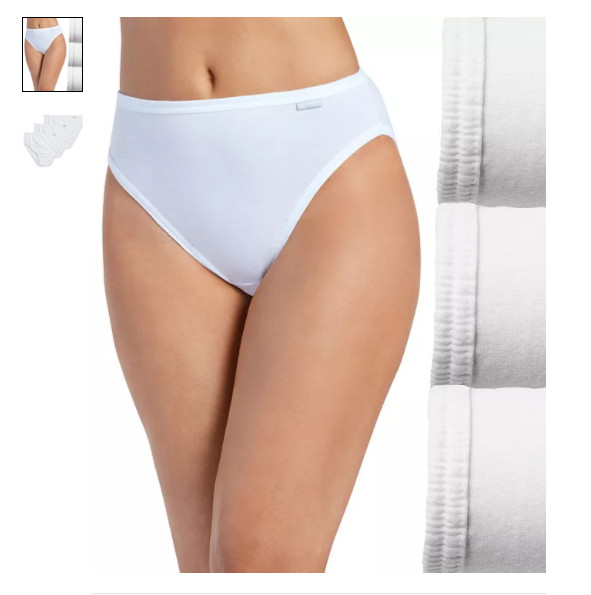 Women’s Jockey 3-Pack French Cut (White Color) Cotton Comfort Underwear