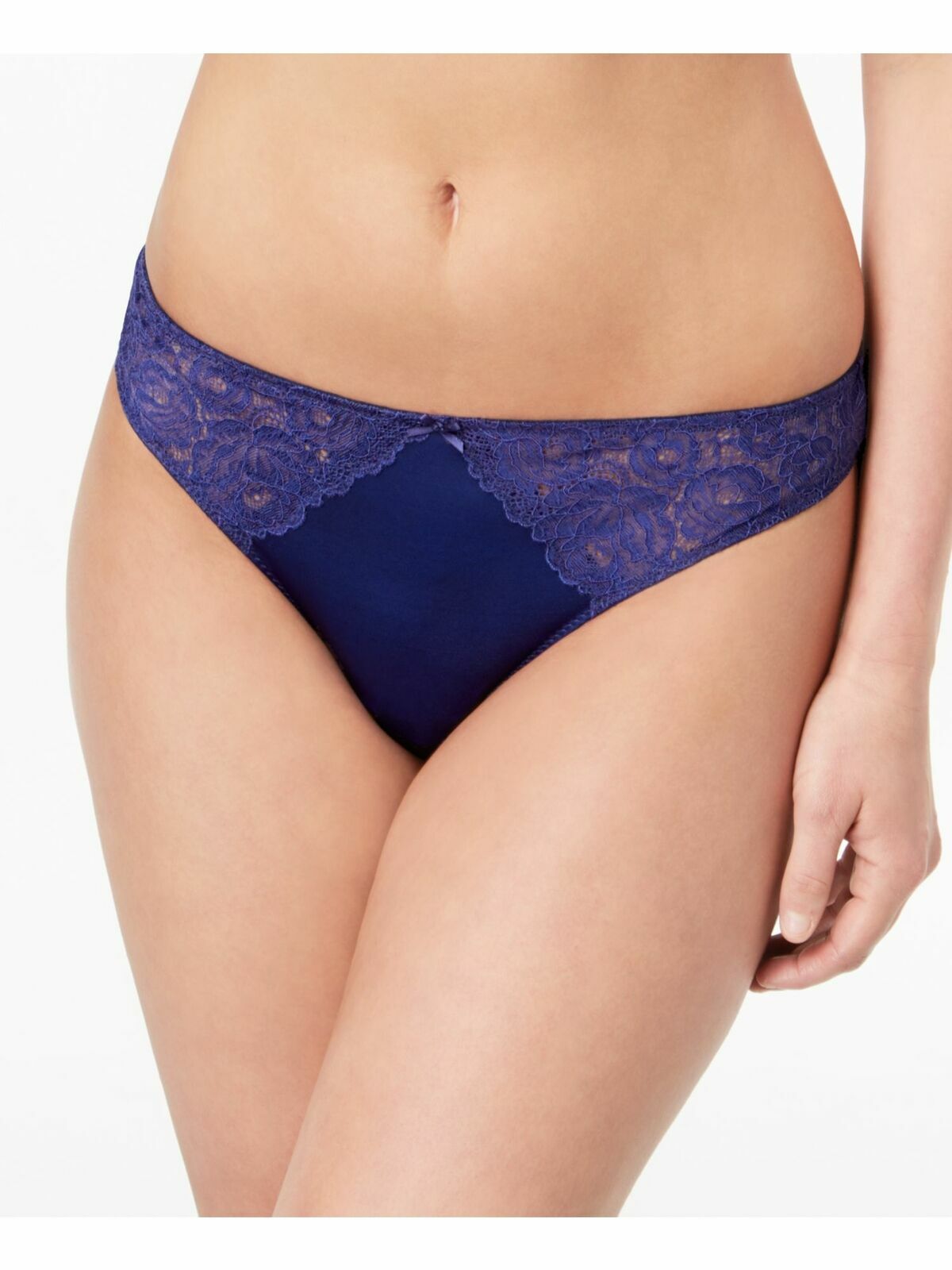 🎄INC International Concepts Smooth Lace Thong Bright Blue Size M