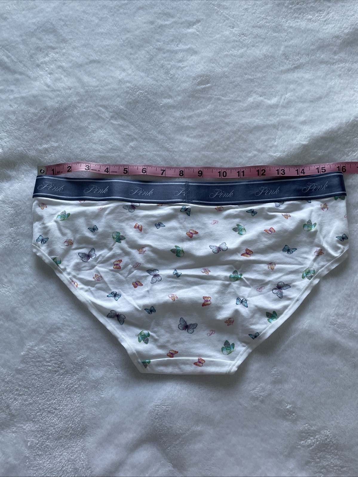 Victoria’s Secret Size L Logo Cotton Hiphugger Butterfly Panties NEW