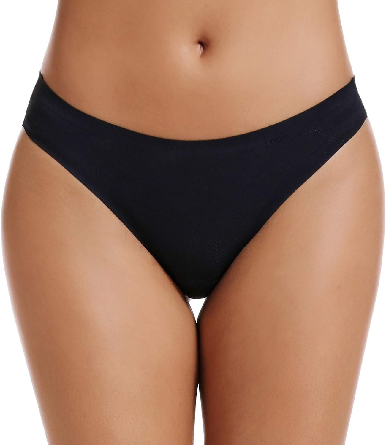 Voenxe Seamless Women Underwear Thongs,No Show Ladies Thong,No Line Workout Brea