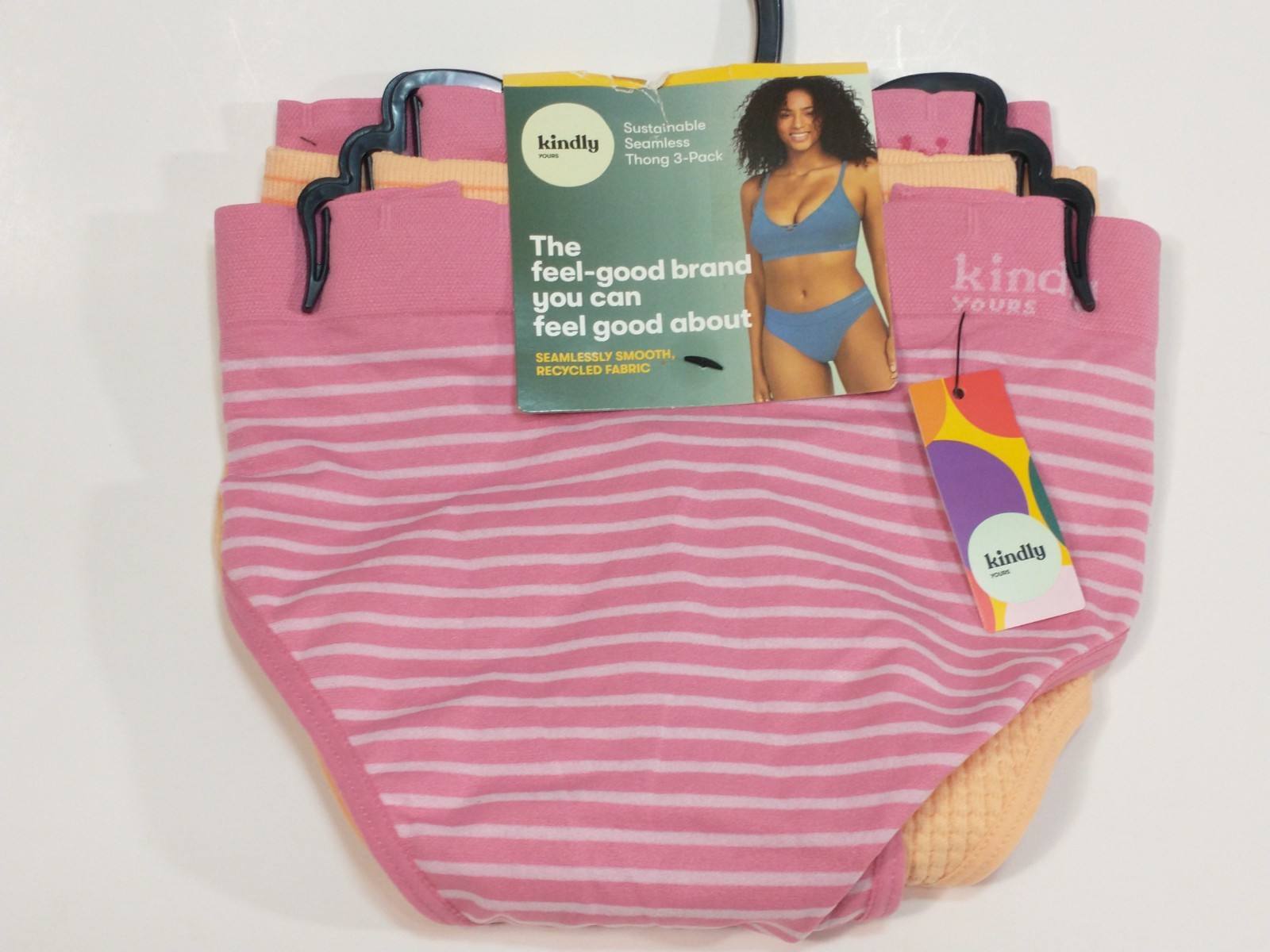 Kindly Yours Womens 3 Pack Seamless Thong Panties Underwear XXXL 22 3XL Panty