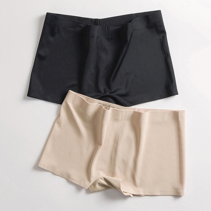 3 or 5 Pack Seamless Ice Silky Boxer Shorts Panties Womens Boy Shorts Underwear