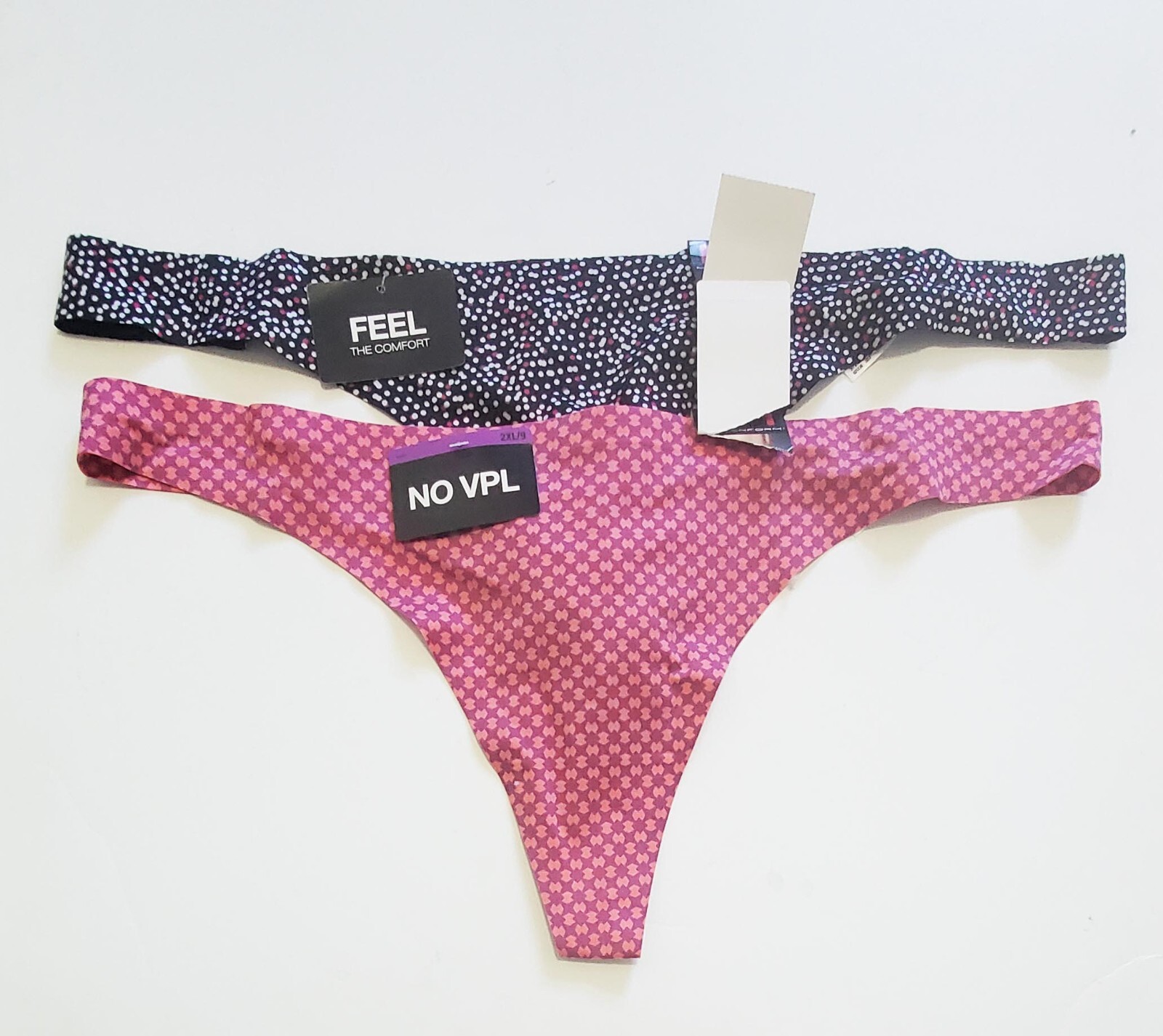 2 Maidenform Comfort Devotion Thong Underwear Panty Multi 40149 Sz 9/2XL – NWT