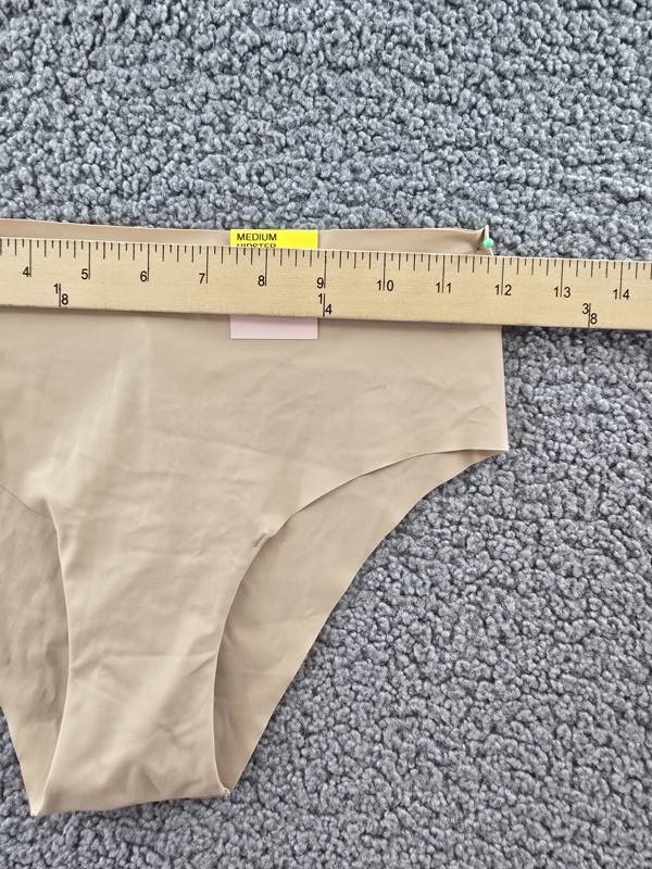 AQUA Stretch Seamless Hipster Underwear Women’s M Latte Cafe Solid Pull On