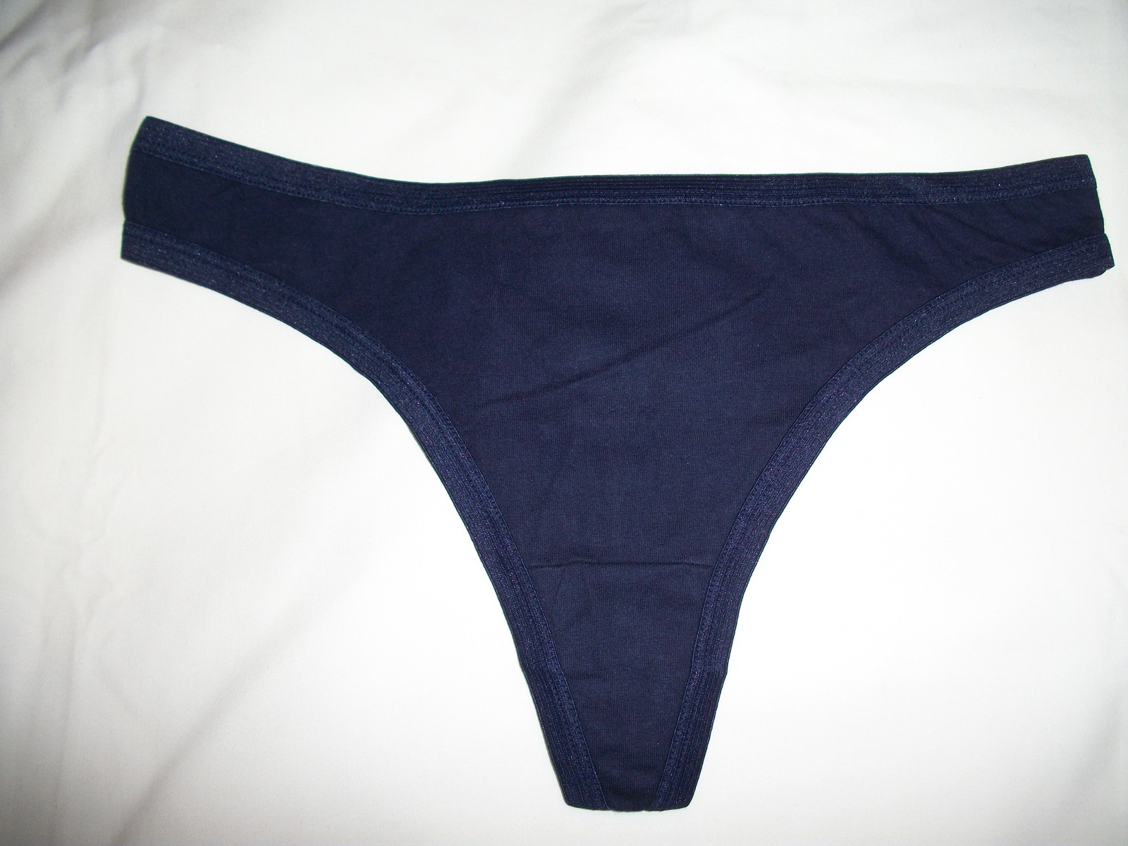 LADIES THONG BRIEF PANTY SIZE 7 / LARGE BY ARIZONA NAVY BLUE COLOR NEW W/O TAG