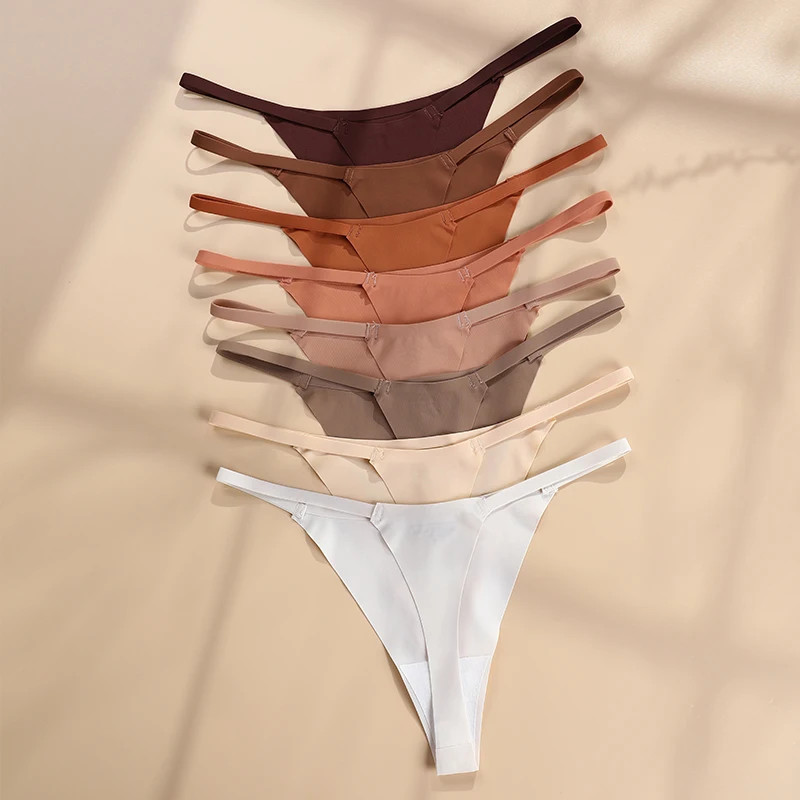 1pc Women Thongs T-Back Seamless Underwear Stretch Skin-Friendly G-String