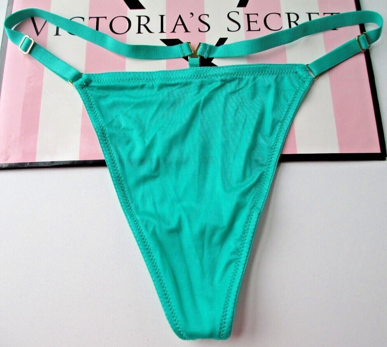 VICTORIA’S SECRET VERY SEXY V-String Thong Panty Green Adjustable Waist S M L XL