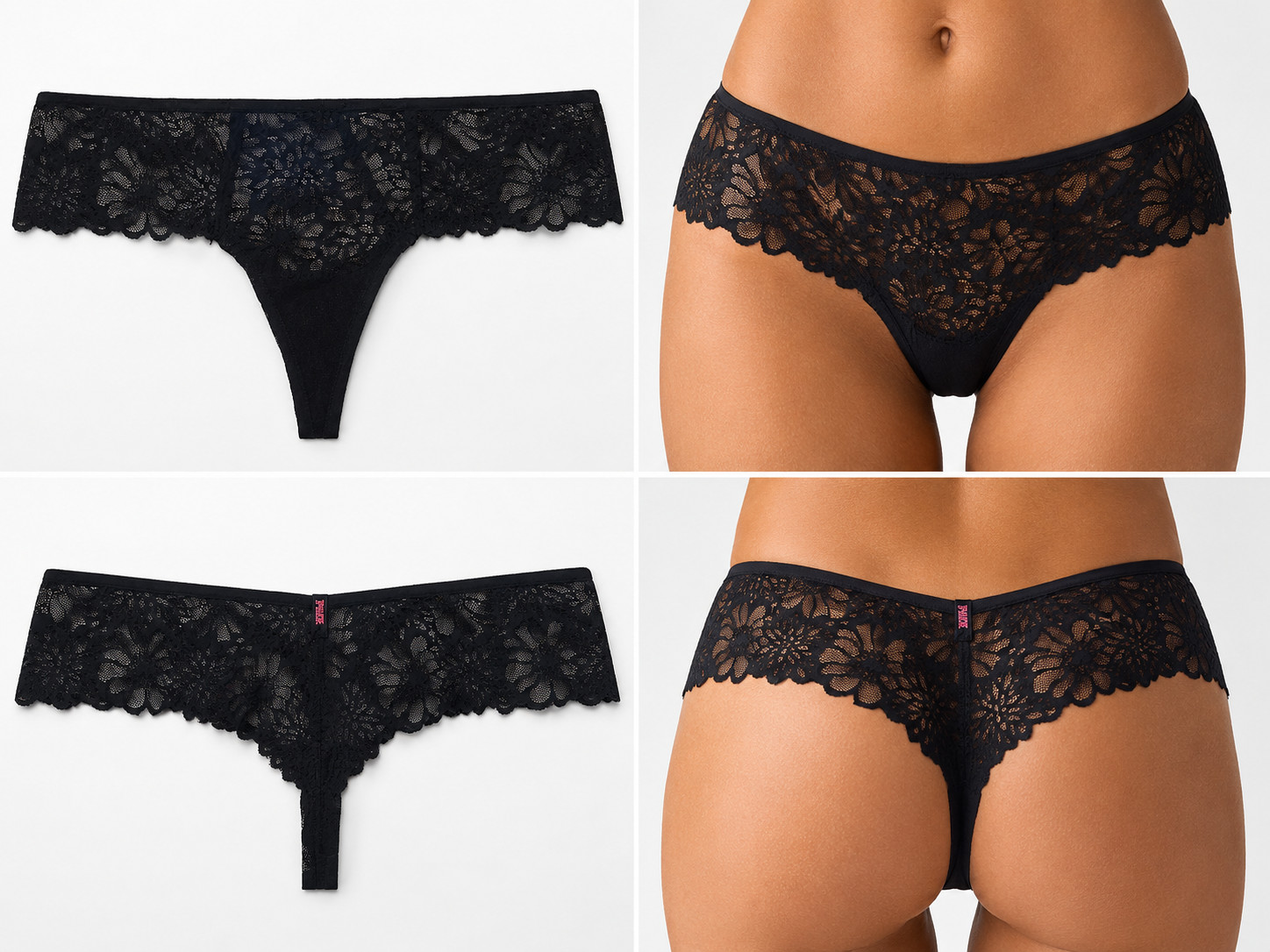 PINK The Lacie Posey Lace Cheeky Panty Size S