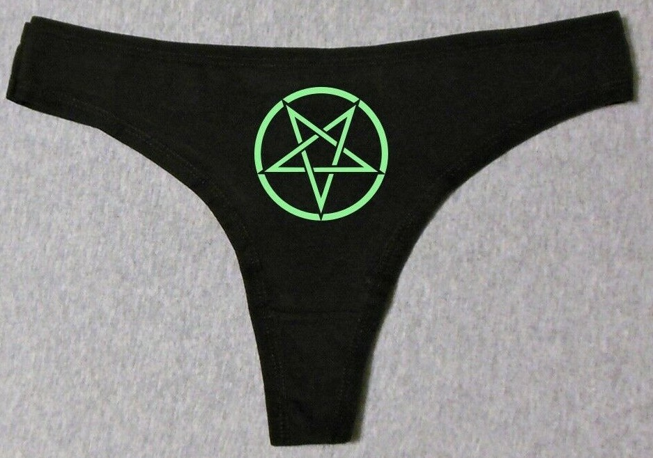 Pentagram Sexy Vampire Halloween Cosplay Novelty Witch Slut Glow In Dark Thong