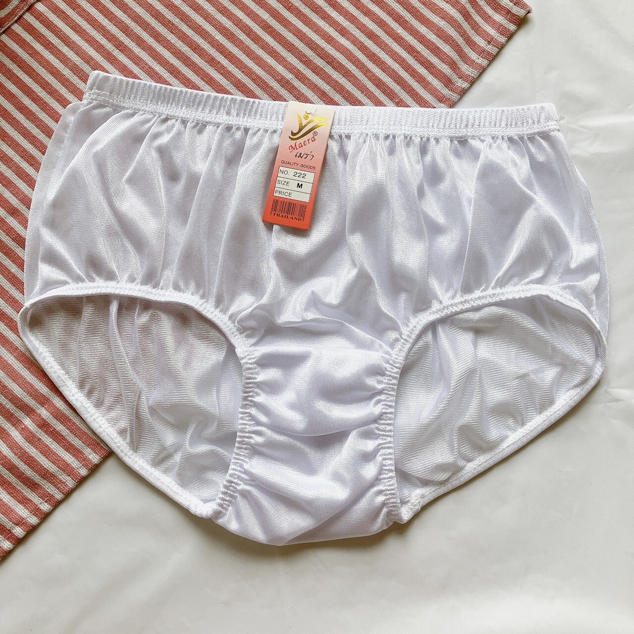 6 Pcs White Nylon Panties Knickers Panty Unisex Underwear Soft Undie Size M-3XL