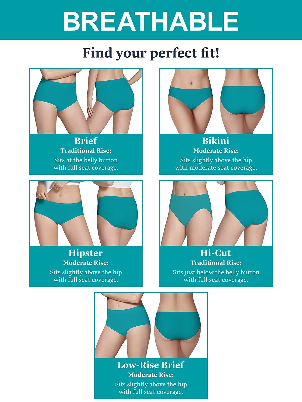Fruit of the Loom womens Breathable (Regular & Plus Size) Bikini Style