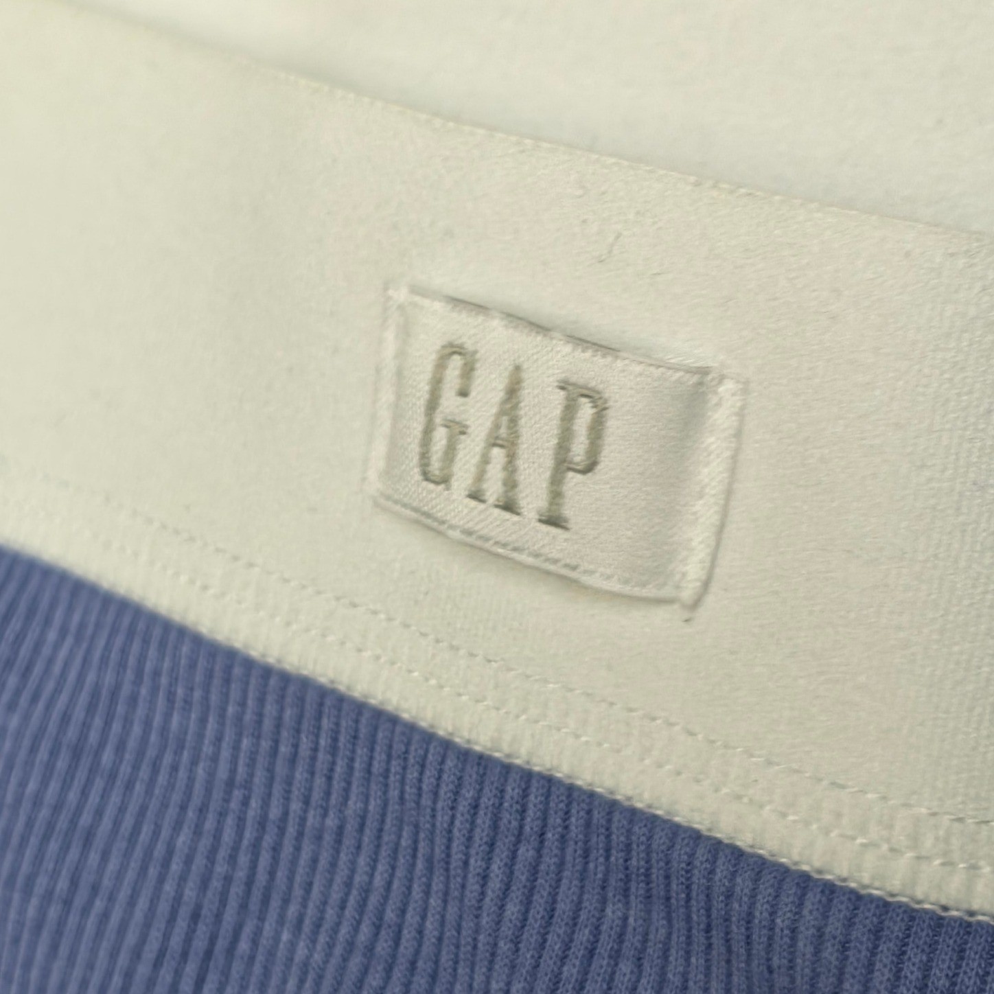 Gap Women Cotton Rib Slip Short Blue XS Ribbed Elastic Waistband High-Waist NWT