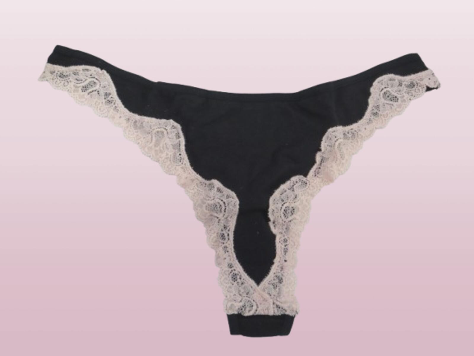 EXPRESS INTIMATES COTTON SPANDEX THONG PANTY BLACK SIZE MEDIUM BOXED LOT OF 5