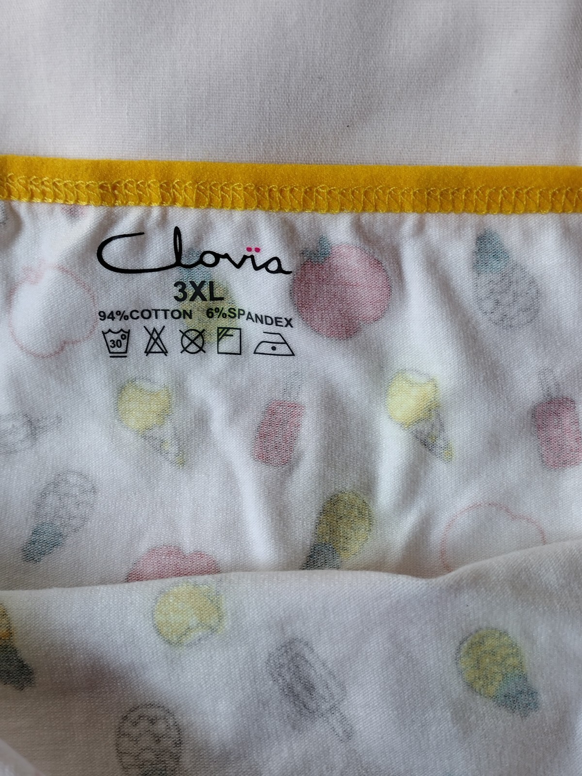 CLOVIA 3XL RED FRUIT PRINT HIPSTER PANTY COTTON SPANDEX NEW WITH TAGS