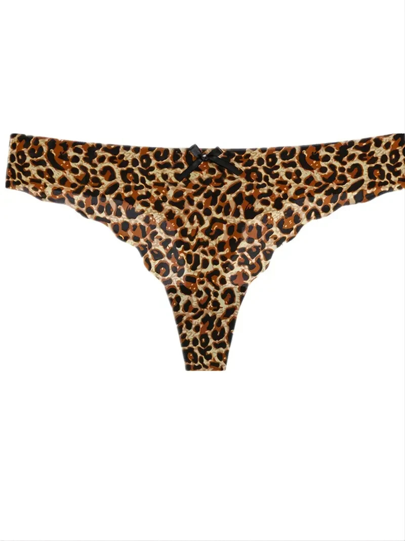 Women’s Seamless Thong Panty Set 4 Pieces – Plus Size Soft Stretch Underwear